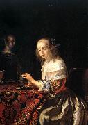 MIERIS, Frans van, the Elder The Lacemaker oil painting reproduction